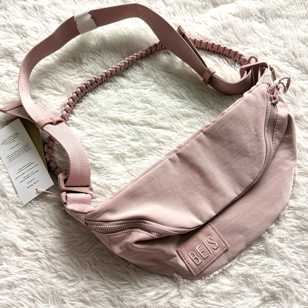 NWT BEIS Sport Pack Atlas Pink Crossbody Fanny Pack Hiking Travel Bag